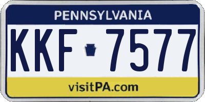 PA license plate KKF7577