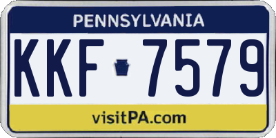 PA license plate KKF7579