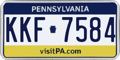 PA license plate KKF7584
