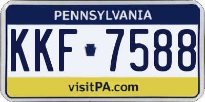 PA license plate KKF7588
