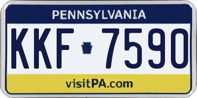 PA license plate KKF7590