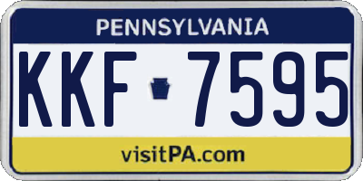 PA license plate KKF7595
