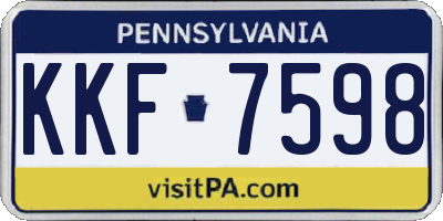 PA license plate KKF7598