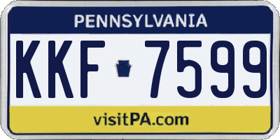 PA license plate KKF7599