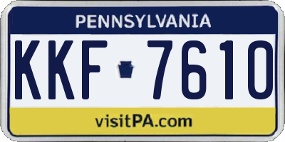 PA license plate KKF7610