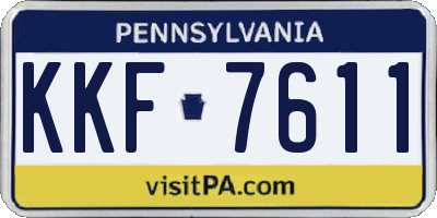 PA license plate KKF7611