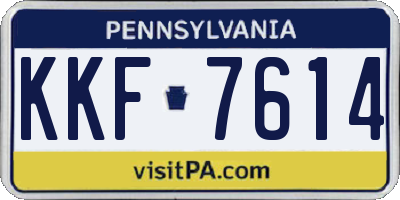 PA license plate KKF7614