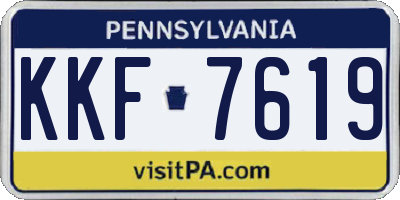 PA license plate KKF7619