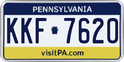 PA license plate KKF7620