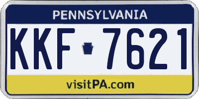 PA license plate KKF7621
