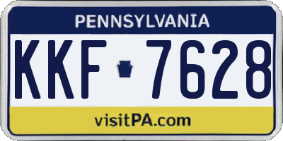 PA license plate KKF7628