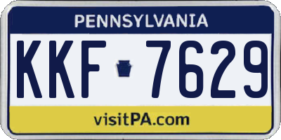 PA license plate KKF7629