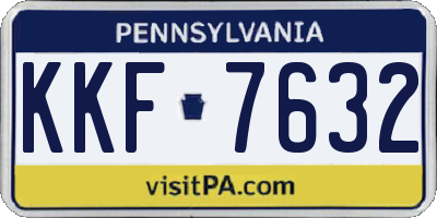 PA license plate KKF7632