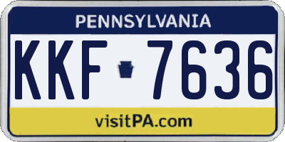 PA license plate KKF7636