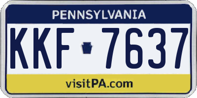 PA license plate KKF7637