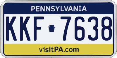 PA license plate KKF7638