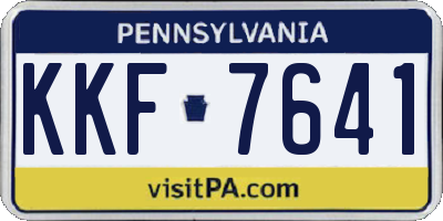 PA license plate KKF7641