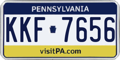 PA license plate KKF7656