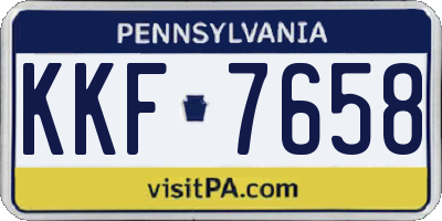 PA license plate KKF7658