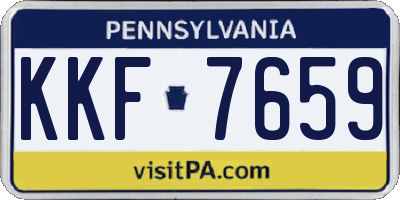 PA license plate KKF7659