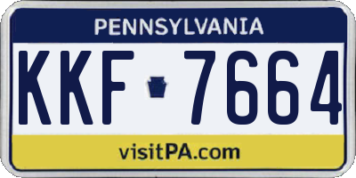 PA license plate KKF7664
