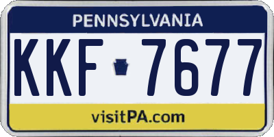 PA license plate KKF7677
