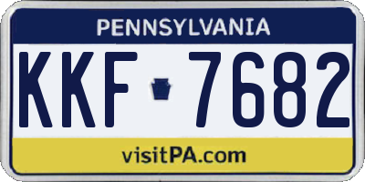 PA license plate KKF7682