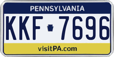 PA license plate KKF7696