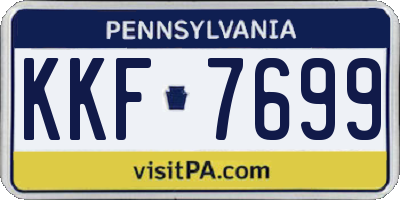 PA license plate KKF7699
