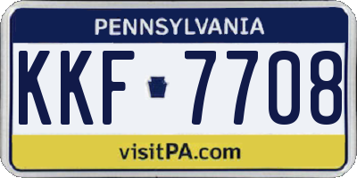 PA license plate KKF7708