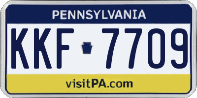 PA license plate KKF7709