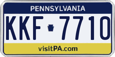 PA license plate KKF7710