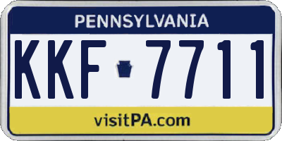 PA license plate KKF7711
