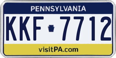 PA license plate KKF7712