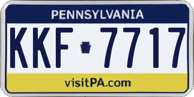 PA license plate KKF7717