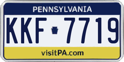 PA license plate KKF7719