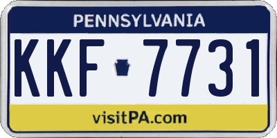 PA license plate KKF7731