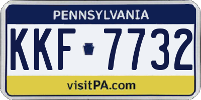 PA license plate KKF7732