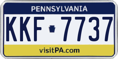 PA license plate KKF7737