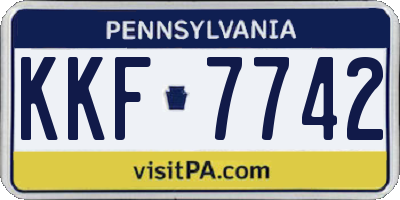 PA license plate KKF7742