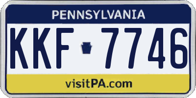 PA license plate KKF7746