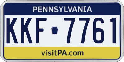 PA license plate KKF7761