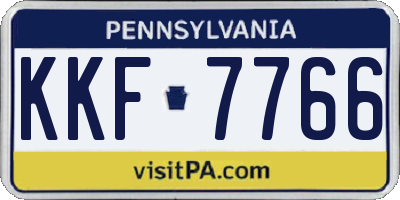PA license plate KKF7766