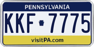 PA license plate KKF7775