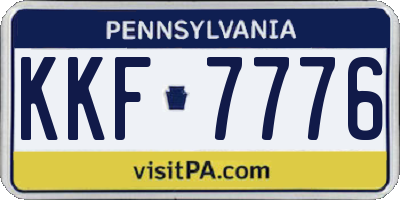 PA license plate KKF7776
