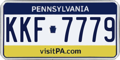 PA license plate KKF7779