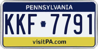 PA license plate KKF7791
