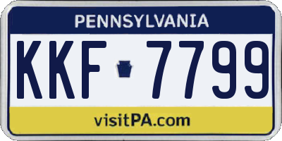 PA license plate KKF7799