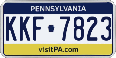 PA license plate KKF7823