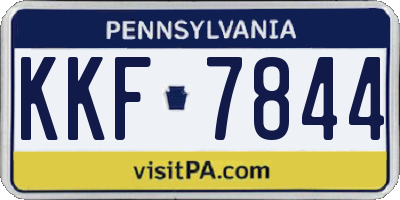PA license plate KKF7844